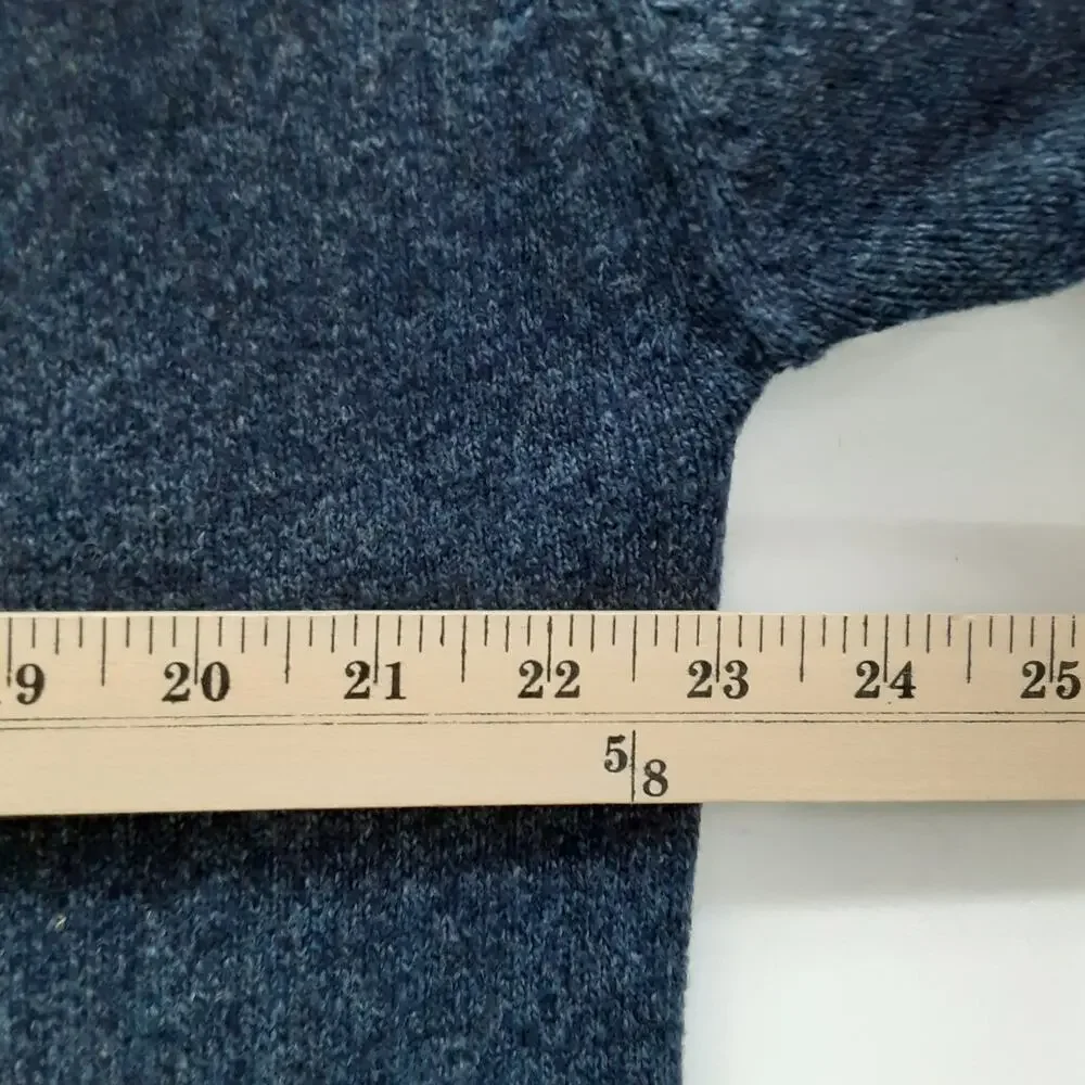 Marks & Spencer 100% Wool Sweater Crewneck Pullover Dark Blue Mens M Thermal